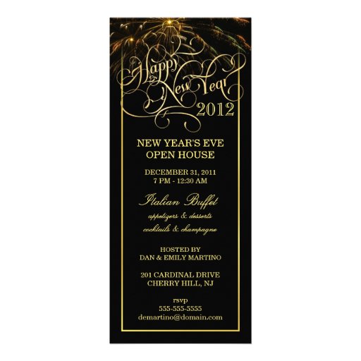 New Year's Eve Party - Elegant Formal Invitations (front side)