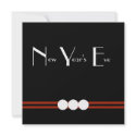 "New Year's Eve Party in Black and White" invitations