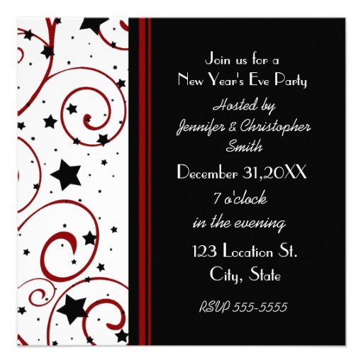 New Year's Eve Party Invitation Card