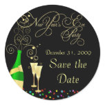 New Year's Eve Party - Save the Date Stickers stickers