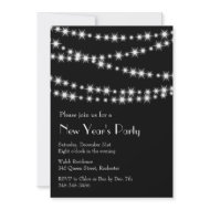 New Year's Eve Twinkle Lights invitation