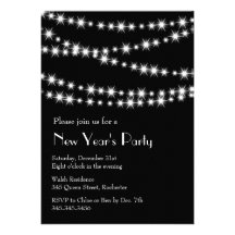 New Year's Eve Twinkle Lights Personalized Announcement