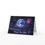 New Year's Fireworks in Space Greeting Card