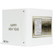 New Years - Golden Elegance - ADD Your Photo 3 Ring Binder