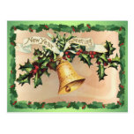 NEW YEARS GREETINGS & HOLLY by SHARON SHARPE Post Cards