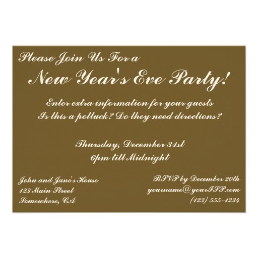 New Years Invitation