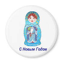 New Years Nesting Doll Magnet
