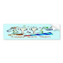 New Year's Noise Makers bumper stickers by MindDesignGrafx New Year's Noise Makers bumper stickers