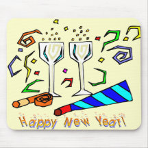 New Year's Noise Makers Mouse Pad