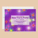 New Year's Party Purple Star Blast invitations