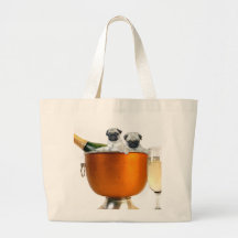 New Years pugs Tote Bag