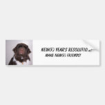 New Year's Resolution Newf Bumper Sticker