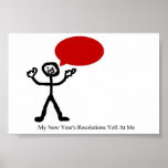 New Year's Resolution Yelling Posters