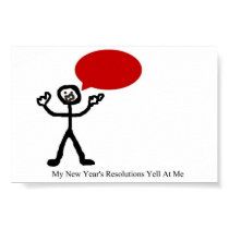 New Year's Resolution Yelling posters