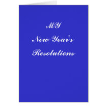 New Year's Resolutions Greeting Cards