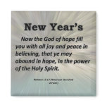 New Year's Romans 15-13 Fridge Magnet
