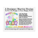 New Year's Sparkling Pear Martini Recipe Postcard by TheMartiniDiva