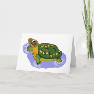 New Years Turtle card