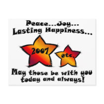 New Year's Wishes postcards