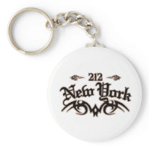 New York 212 Keychain