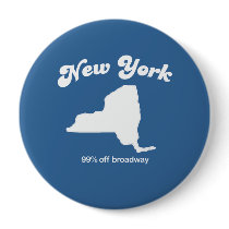 New York - 90 percent off Broadway T-shirt buttons by Shirtuosity New York - 90 percent off Broadway T-shirt buttons
