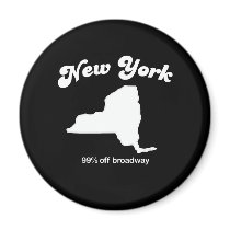 New York - 90 percent off Broadway T-shirt magnets by Shirtuosity New York - 90 percent off Broadway T-shirt magnets