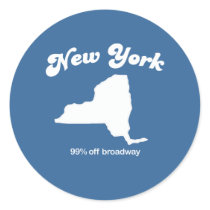 New York - 90 percent off Broadway T-shirt stickers by Shirtuosity New York - 90 percent off Broadway T-shirt stickers