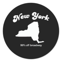 New York - 90 percent off Broadway T-shirt stickers by Shirtuosity New York - 90 percent off Broadway T-shirt stickers