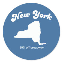 New York - 90 percent off Broadway T-shirt stickers by statemottos New York - 90 percent off Broadway T-shirt stickers