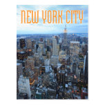 new york at dusk postcard