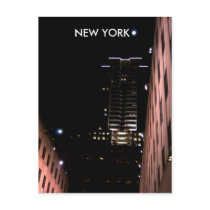 New york at night postcards
