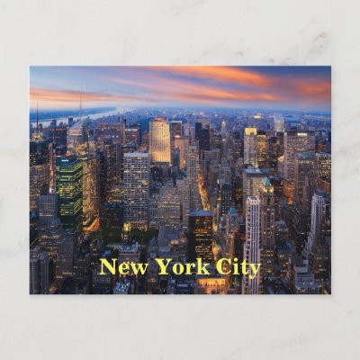 New York at Night Post Card