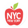 New York Big Apple Round Sticker