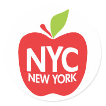 New York Big Apple stickers by Zerotees New York Big Apple stickers