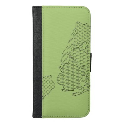 New York Borough Pattern Map iPhone 6/6S Plus Wallet Case
