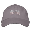 New York Bride cap in cool gray with light embroideredhat