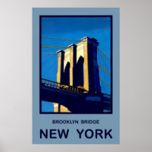 New York Brooklyn Bridge Posters