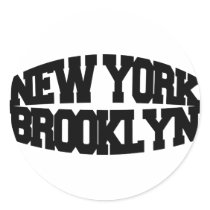 New York Brooklyn Round Sticker