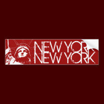 New York Bumper Sticker Statue of Liberty Stickers bumper stickers