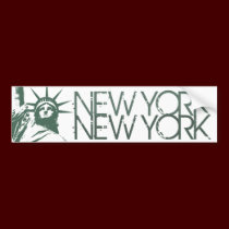 New York Bumper Sticker Statue of Liberty Stickers bumper stickers