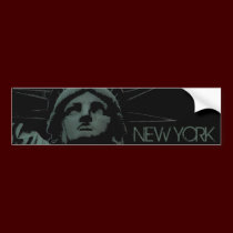 New York Bumper Sticker Statue of Liberty Stickers bumper stickers