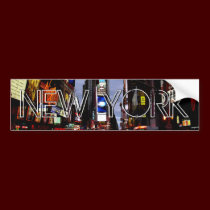 New York Bumper Sticker Time Square Bumper Sticker bumper stickers