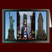 New York Card New York Souvenir Card Landmarks cards