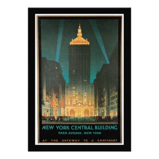New York Central Building, February 1930 Custom Announcement