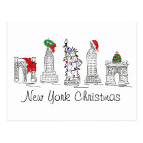 New York Christmas Postcard