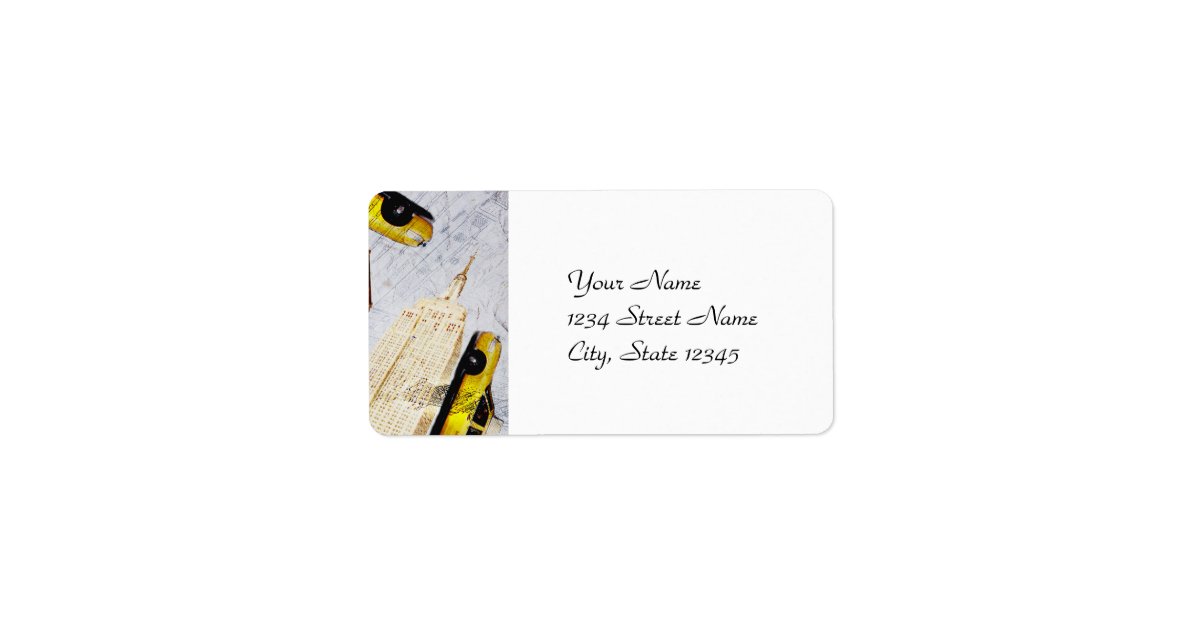 New York City address label template Zazzle