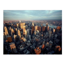 New York City Aerial View Chrysler Building Spire Post Card