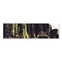 New York City at Night Bumper Sticker