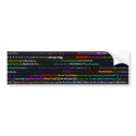 New York City Black Background Bumper Sticker bumper stickers