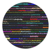 New York City Black Background Sticker